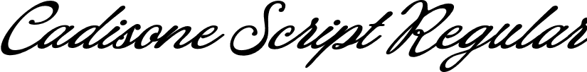 Cadisone Script Regular font - Cadisone-Script.otf