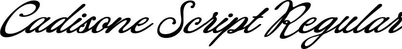 Cadisone Script Regular font - Cadisone-Script.ttf