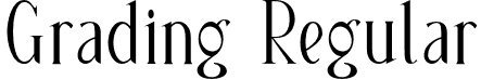 Grading Regular font - grading-regular.otf