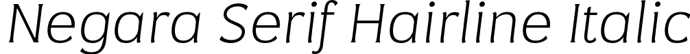 Negara Serif Hairline Italic font - NegaraSerif-HairlineItalic.otf