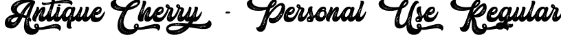 Antique Cherry - Personal Use Regular font - AntiqueCherryPersonalUse-0WWx4.ttf