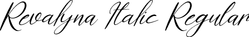 Revalyna Italic Regular font - Revalyna-Italic.otf