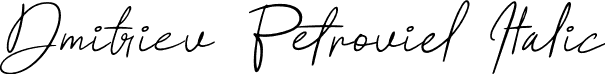 Dmitriev Petroviel Italic font - Dmitriev-Petroviel-Italic.otf