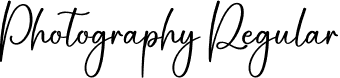 Photography Regular font - Photography.otf