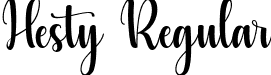 Hesty Regular font - Hesty.otf