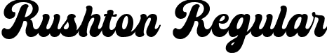 Rushton Regular font - rushton-zppnj.ttf