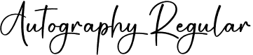 Autography Regular font - Autography.otf