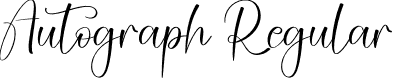 Autograph Regular font - Autograph.otf