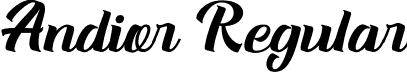 Andior Regular font - andior.otf