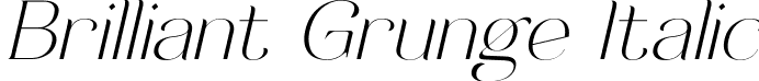 Brilliant Grunge Italic font - brilliantgrunge-italic.ttf
