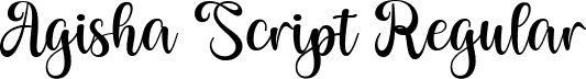 Agisha Script Regular font - Agisha Script.ttf