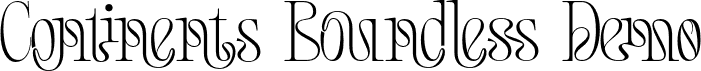 Continents Boundless Demo font - Continents Boundless Demo.otf