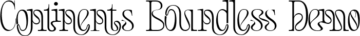 Continents Boundless Demo font - Continents Boundless Demo.ttf