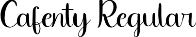 Cafenty Regular font - Cafenty.ttf