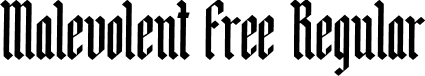 Malevolent Free Regular font - Malevolent Free.otf