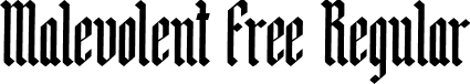Malevolent Free Regular font - Malevolent Free.ttf