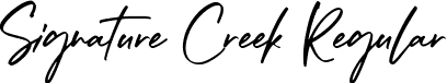 Signature Creek Regular font - Signature Creek.ttf