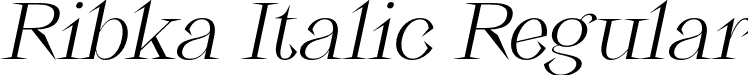 Ribka Italic Regular font - Ribka-Italic.otf