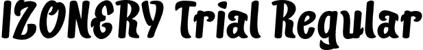 IZONERY Trial Regular font - IZONERY Trial.otf