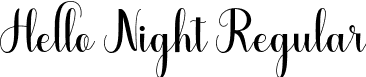 Hello Night Regular font - Hello-Night.otf