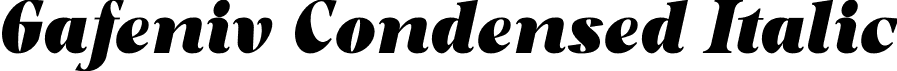 Gafeniv Condensed Italic font - Gafeniv-CondensedItalic.otf