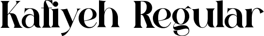 Kafiyeh Regular font - kafiyeh.ttf