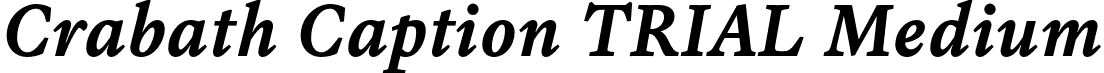 Crabath Caption TRIAL Medium font - CrabathCaptionTRIAL-MediumItalic.otf