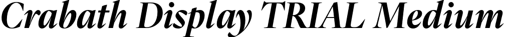 Crabath Display TRIAL Medium font - CrabathDisplayTRIAL-MediumItalic.otf