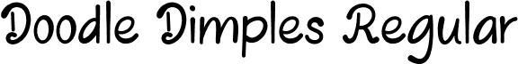 Doodle Dimples Regular font - Doodle-Dimples.otf