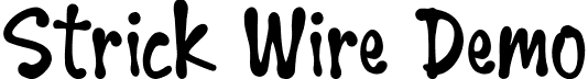 Strick Wire Demo font - STRICKWIRE-Regular-SVG.ttf
