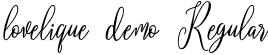 lovelique demo Regular font - Lovelique Demo.otf