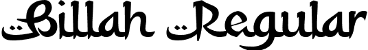 Billah Regular font - Billah Personal Use.ttf