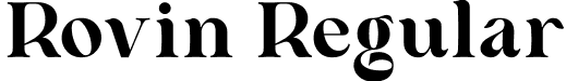 Rovin Regular font - Rovin.ttf