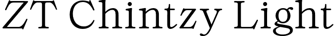 ZT Chintzy Light font - ZTChintzy-Light.otf