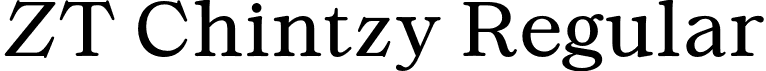 ZT Chintzy Regular font - ZTChintzy-Regular.otf