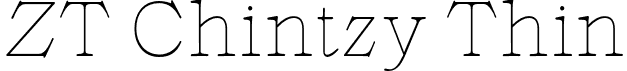 ZT Chintzy Thin font - ZTChintzy-Thin.otf
