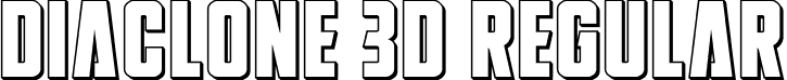 DiaClone 3D Regular font - Diaclone3D-R9p1W.otf