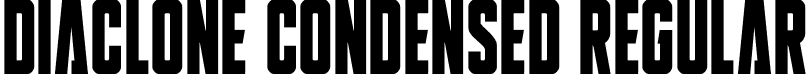 DiaClone Condensed Regular font - DiacloneCondensed-8OM20.otf