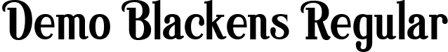 Demo Blackens Regular font - Demoblackens-DYOBE.ttf