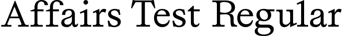 Affairs Test Regular font - affairstest-regular.otf