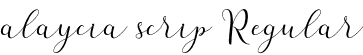 alaycia scrip Regular font - d alay.otf
