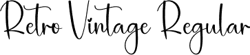 Retro Vintage Regular font - Retro-Vintage.otf