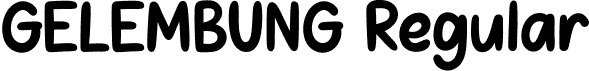 GELEMBUNG Regular font - GELEMBUNG.otf