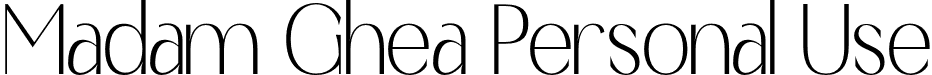 Madam Ghea Personal Use font - madamgheapersonaluse-regular.otf