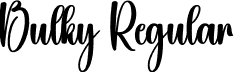 Bulky Regular font - Bulky.otf