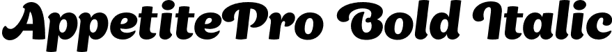 AppetitePro Bold Italic font - AppetitePro-BoldItalic.otf