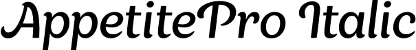 AppetitePro Italic font - AppetitePro-Italic.otf