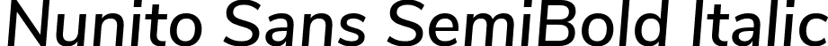 Nunito Sans SemiBold Italic font - NunitoSans-SemiBoldItalic.ttf