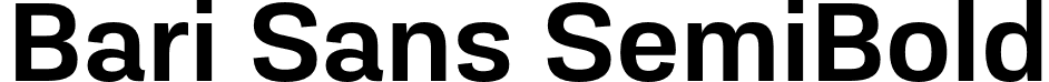 Bari Sans SemiBold font - BariSans-SemiBold.otf