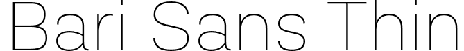 Bari Sans Thin font - BariSans-Thin.otf